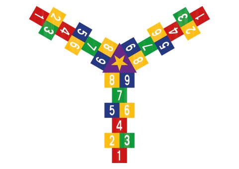 DecoMark™ 2D 3-armiges Hopscotch 3613 x 3129 mm, VPE=1