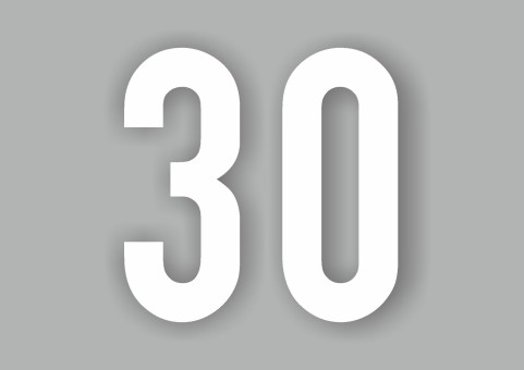 PREMARK® Vizibility Typ II Markierung - Glattstrich Zahl 30 4000 mm, VPE = 1