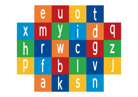DecoMark™ Kleine Alphabet-Tafel a-z 1500 x 1800 mm, VPE= 1