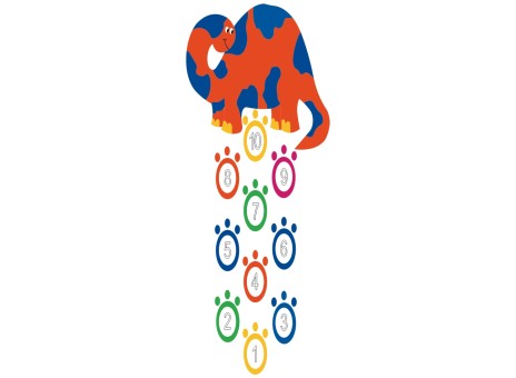 DecoMark™ 2D Dinosaurier Hopscotch 3100 x 1200 mm, VPE=1