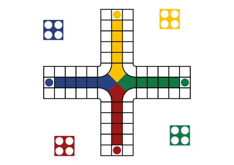 DecoMark™ 2D Mensch ärgere Dich nicht 3970 x 3970 mm, VPE= 1