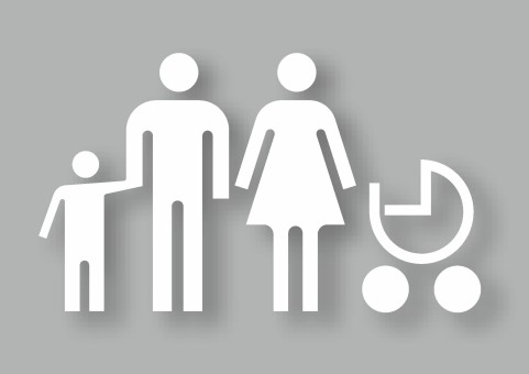 PREMARK® Familie mit Kinderwagen 875 x 1500 mm, VPE = 1