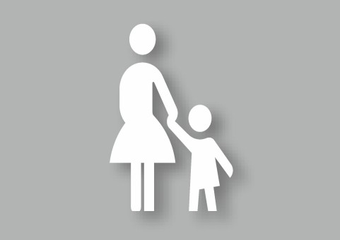 PREMARK® Symbol Fußgänger Gehweg - Mutter mit Kind 