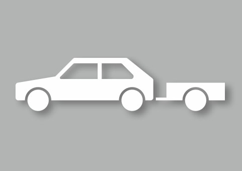 PREMARK® Symbol Pkw mit Anhänger 380 x 1500 mm, VPE = 1