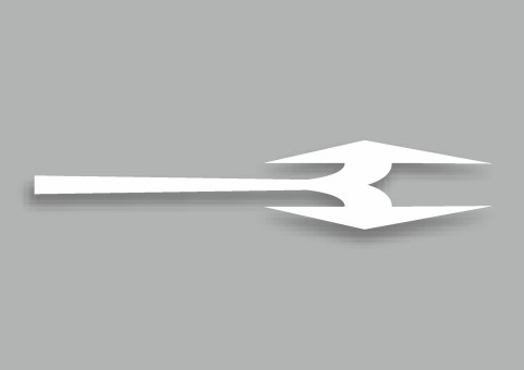 PREMARK® Vizibility Typ II Markierung - Glattstrich Abbiegepfeil links und rechts 5000 x 1200 mm, VPE = 1