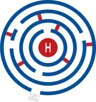 DecoMark™ 2D Rundes Labyrinth 2000 x 2000 mm, VPE= 1