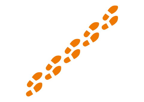 DecoMark™ Schuhabdrücke, einfarbig, Satz mit 5 Paaren (auf Anfrage in verschiedenen Farben erhältlich) 300 x 113 mm, VPE= 1