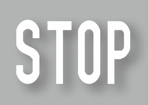 PREMARK® Schriftzug STOP 2400 mm, VPE = 1