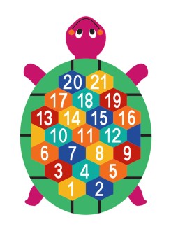 DecoMark™ Schildgröte mit Zahlen von 1-21 2000 x 1329 mm, VPE =1